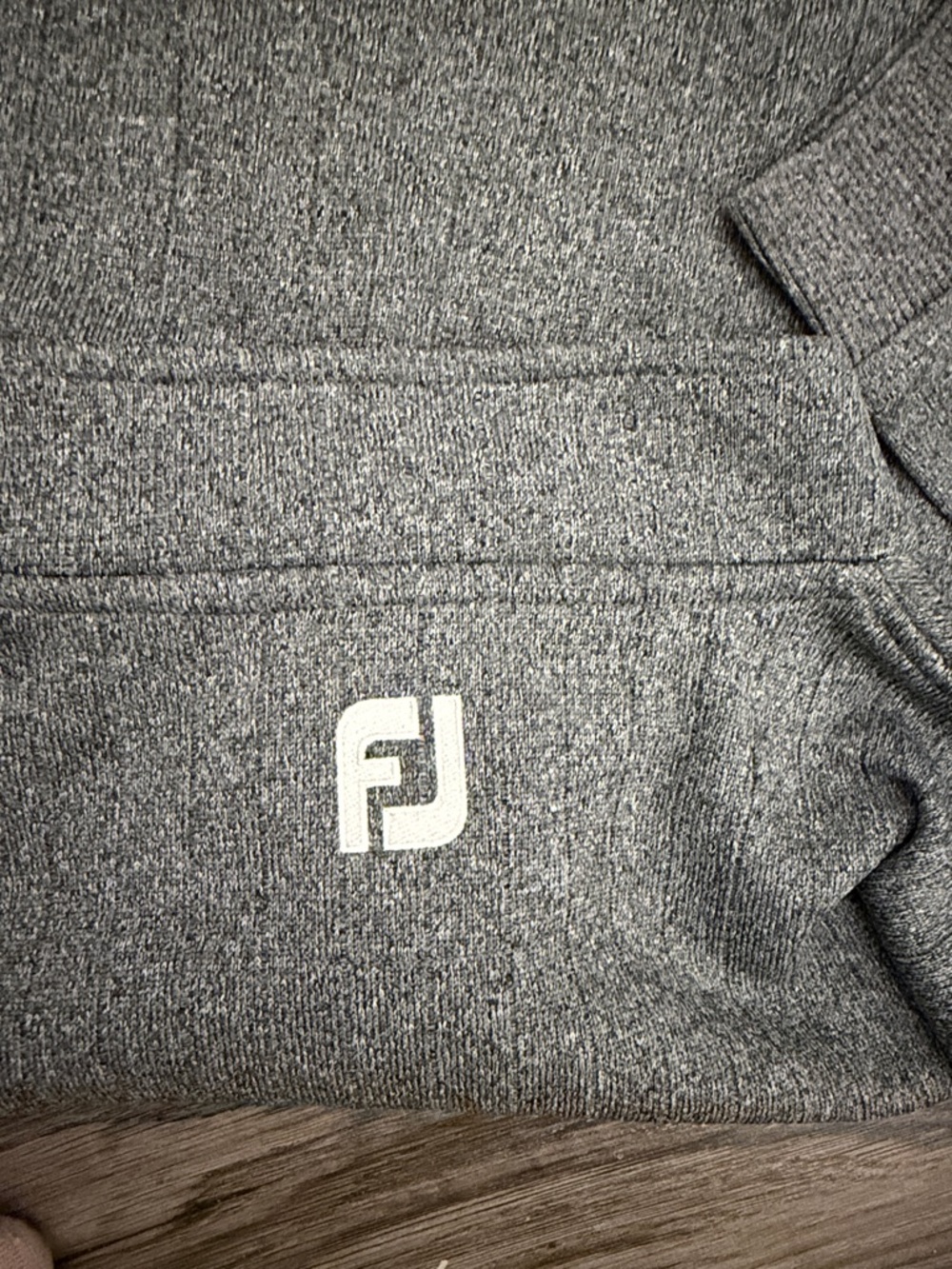 FootJoy Men's Gray Heather Quarter-Zip Pullover Coastal Carolina Challengers - Picture 4 of 4